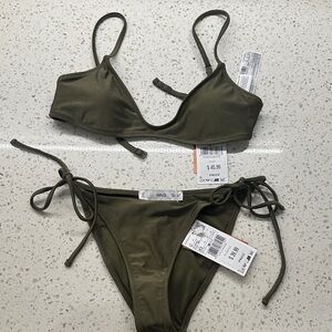 Mango Khaki Bikini Set